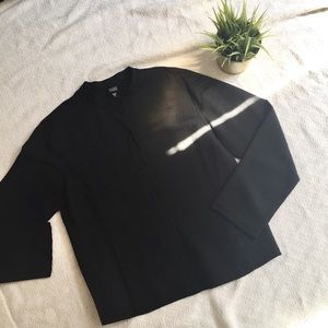 Eileen Fisher 100% Silk Mandarin Cardigan Jacket